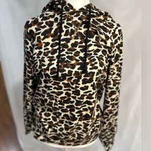 *LIKE NEW* LOFT Lou and Grey Cheetah Print Hoodie - Size  M